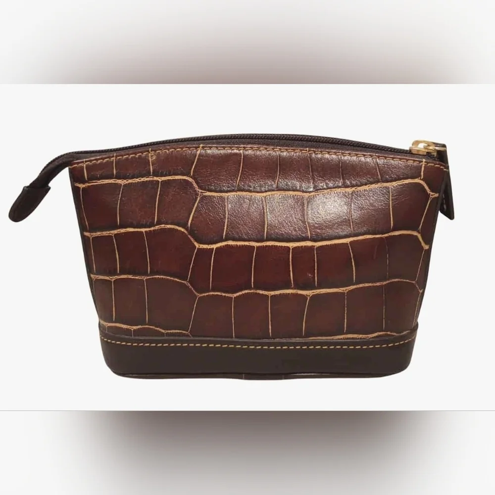Dooney & Bourke Croco Embossed  Lock Sac Hobo Bag W/ Pouch & Keychain - Picture 14 of 16